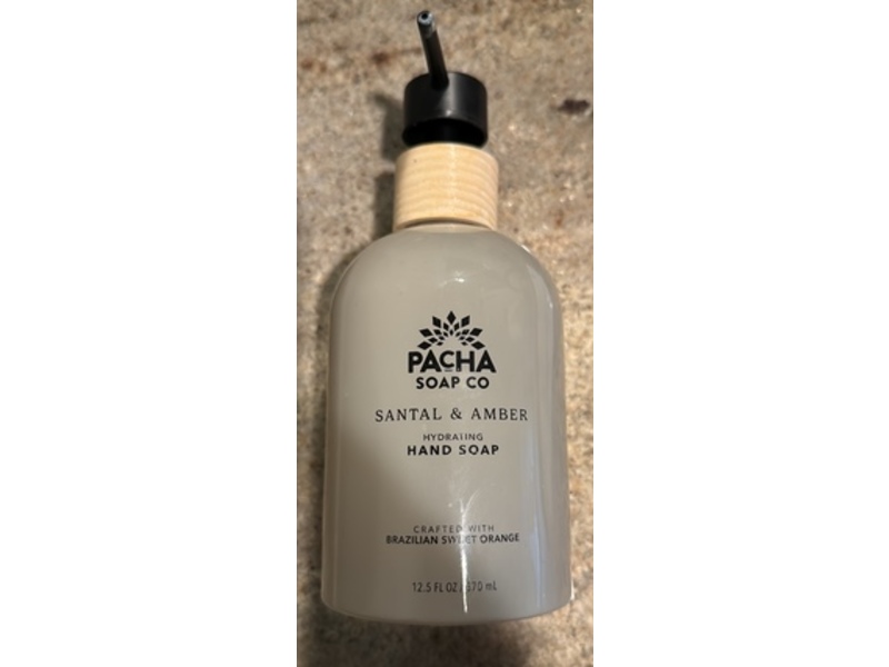 Pacha Soap CO Hydrating Hand Soap, Santal & Amber, 12.5 fl oz/370 mL