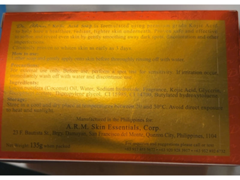 Dr. Alvin Kojic Acid Soap, 135 g, Pack Of 3