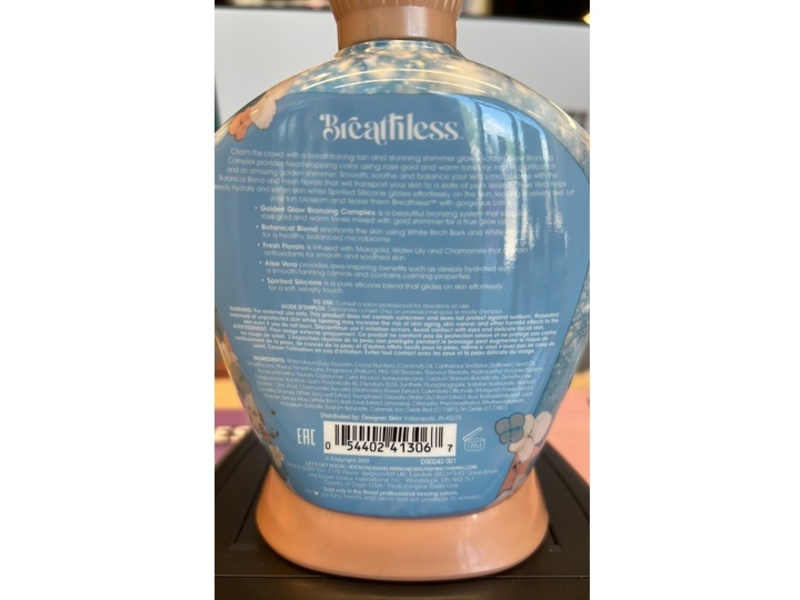 Designer Skin Breathless Shimmer Natural Bronzer Tanning Lotion, 13.5 fl oz/400 mL