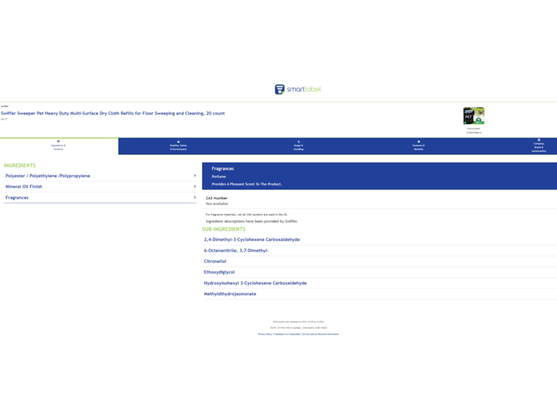 Swiffer Heavy Duty Pet Dry Sweeping Cloths, 32 Count