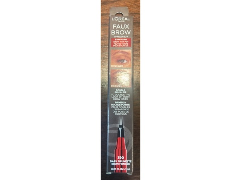 L'Oreal Paris Faux Brow, 390 Dark Brunette, 0.03 fl oz/1 mL