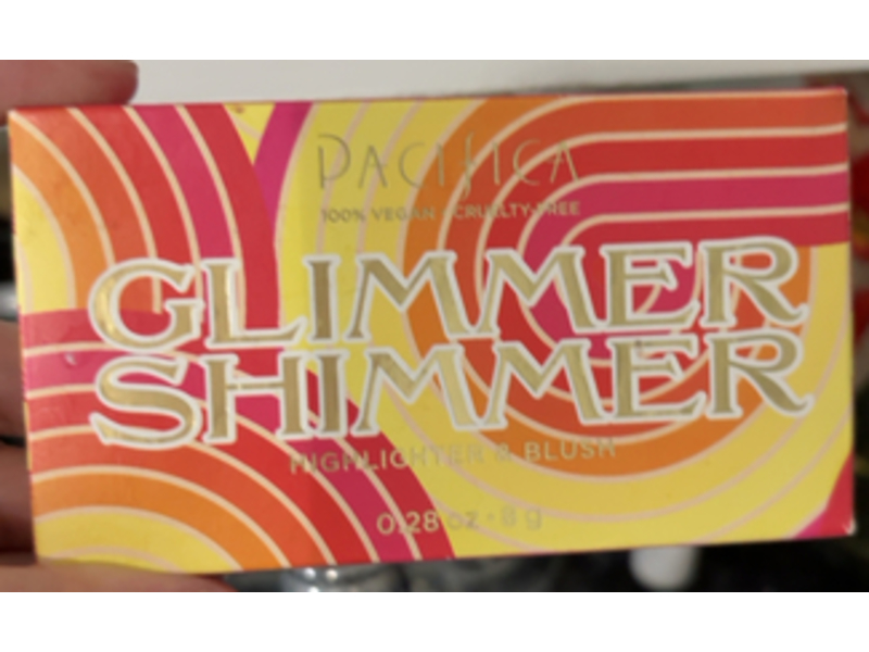 Pacifca Glimmer Shimmer Highlighter And Blush, Glimmer Shimmer + Fire Lit, 0.28 oz/8 g