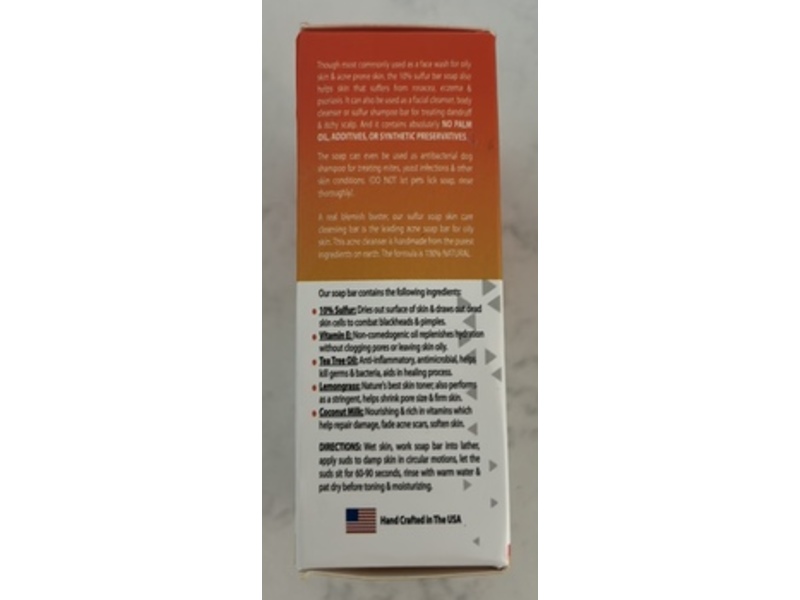 Natrulo Cleansing Soap Bar, 10% Sulfur, 4 oz