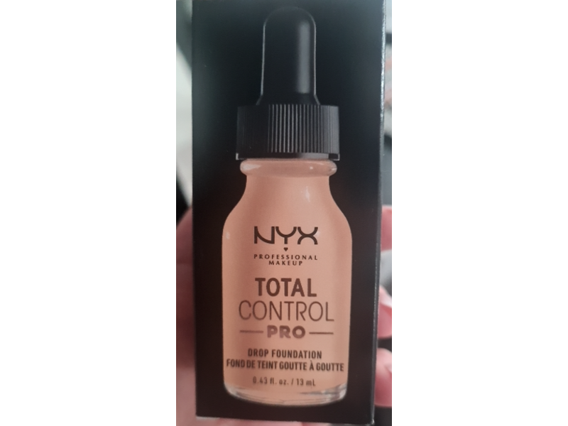 NYX Professional Makeup Total Control Pro Drop Foundation, Alabaster, 0.43 fl oz/13 mL