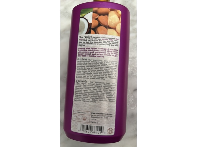 Maui Moisture Hair Care Heal & Hydrate + Shea Butter Conditioner, 25.4 fl oz/750 mL