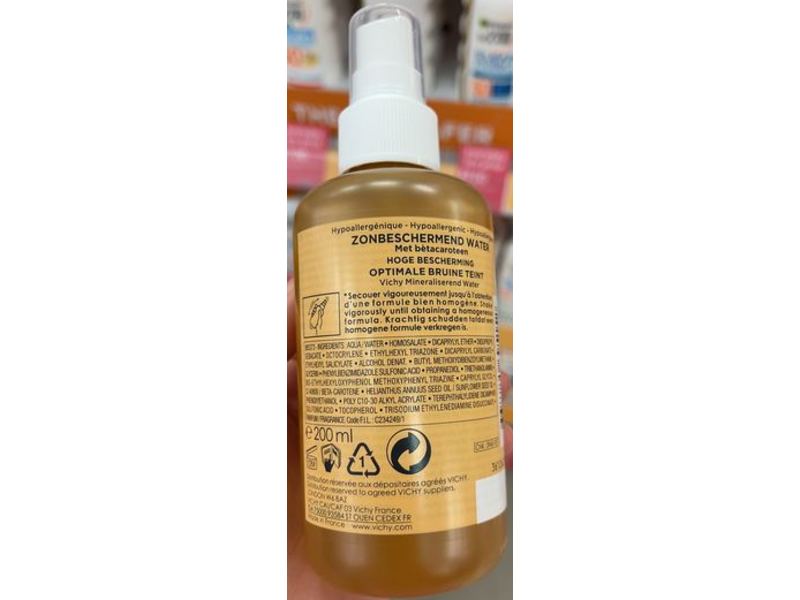 Vichy Laboratories Capital Soleil Solar Protection Water, SPF 50, Enhanced Tan, 200 ml