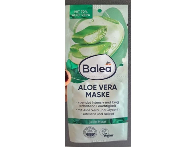 dm Balea Face Mask, Aloe Vera, 8 mL, 2 Count