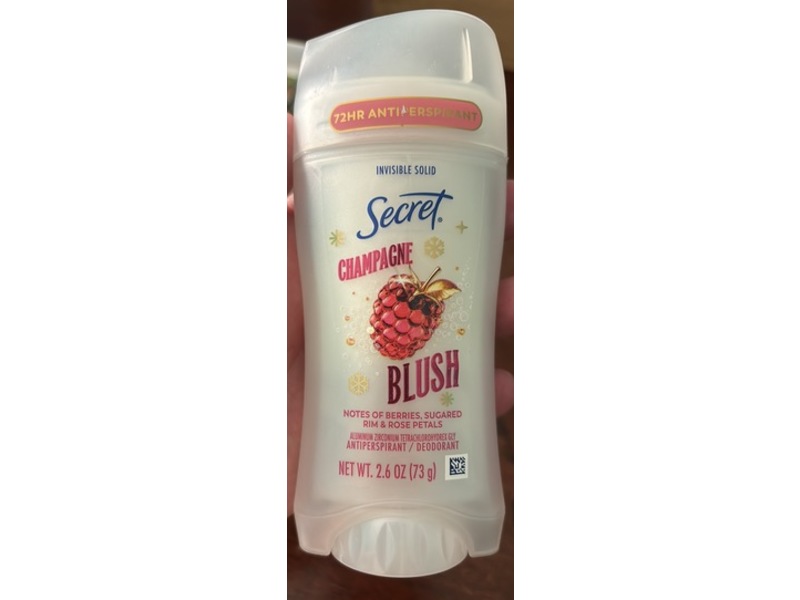 Secret Antiperspirant Deodorant, Champagne Blush, 2.6 oz/73 g