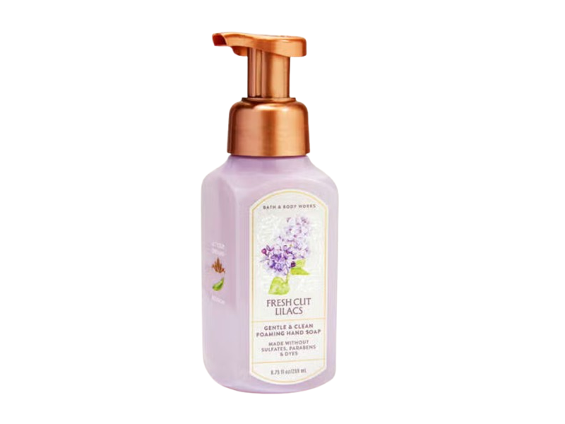 Bath & Body Works Gentle & Clean Foaming Hand Soap, Fresh Cut Lilacs, 8.75 fl oz/259 mL.