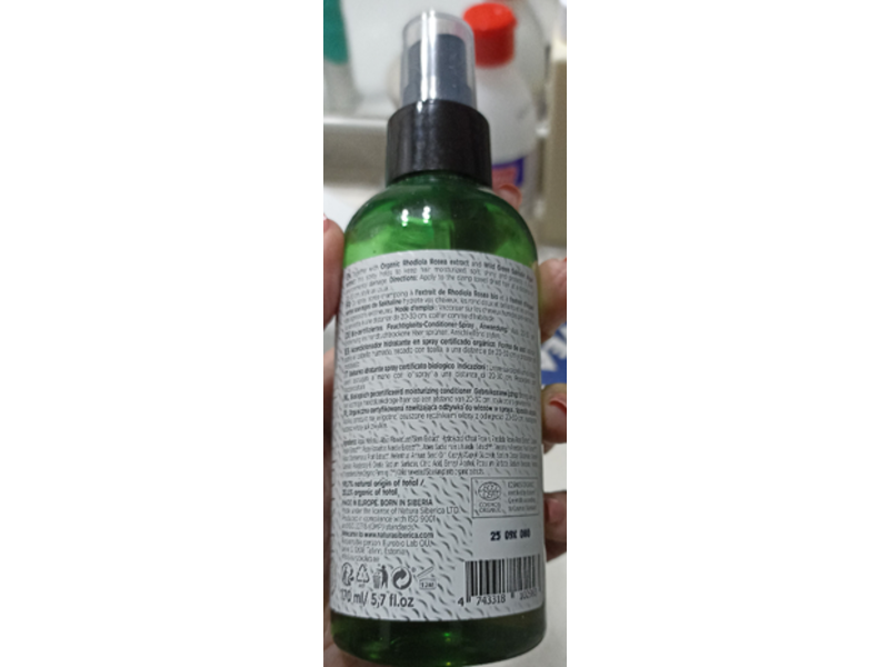 Natura Siberica Detox organics Spray Conditioner, Mosturizing, 5.7 fl oz/170 mL