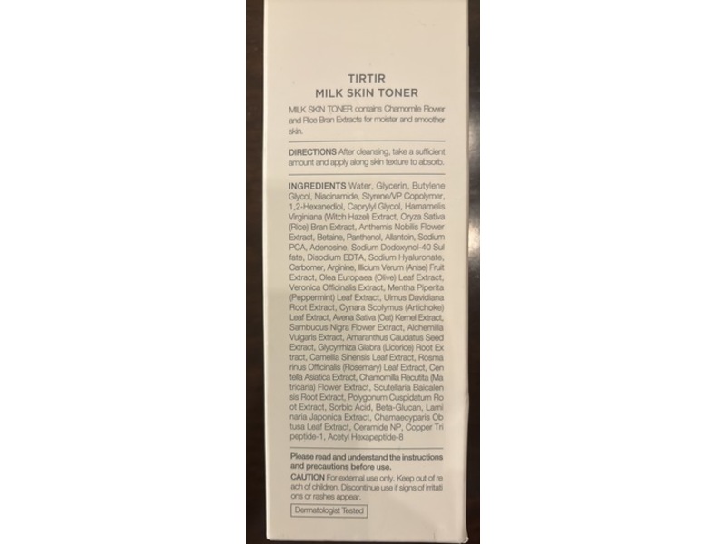 Tirtir Refreshing Skin Milk Skin Toner, 5.07 fl oz/150 mL