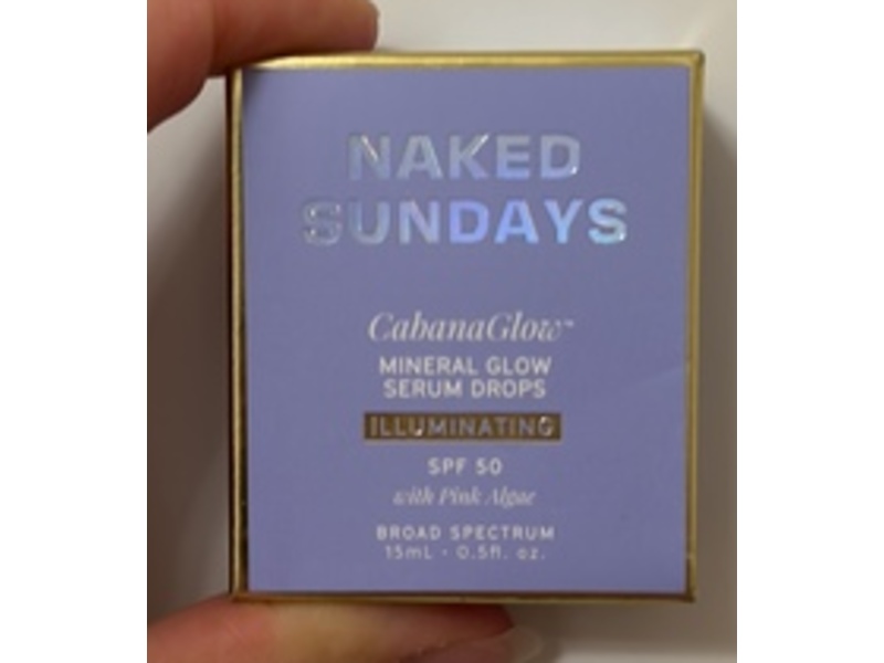 Naked Sundays Cabana Glow Mineral Glow Serum Drops, SPF 50, Illuminating, 0.5 fl oz/15 mL