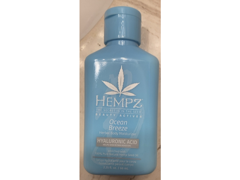 Hempz Herbal Body Moisturizer, Ocean Breeze, 2.25 fl oz/66 mL