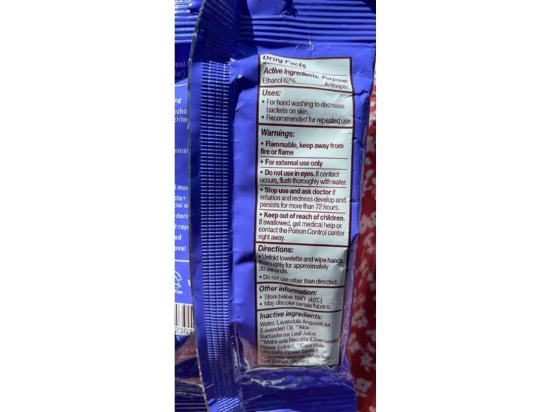 Everyone Hand Sanitizer Wipes, Lavender + Aloe, 15 Towelettes