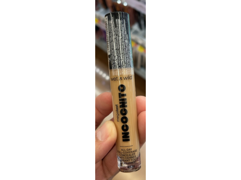 Wet N Wild Megalast Incognito All-Day Full Coverage Concealer, Medium Golden, 0.18 oz/5.5 mL