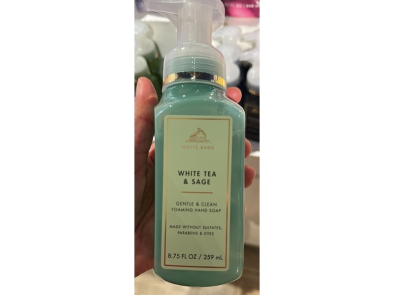 White Barn Gentle & Clean Foaming Hand Soap, White Tea & Sage, 8.75 fl oz/259 mL, Pack Of 2