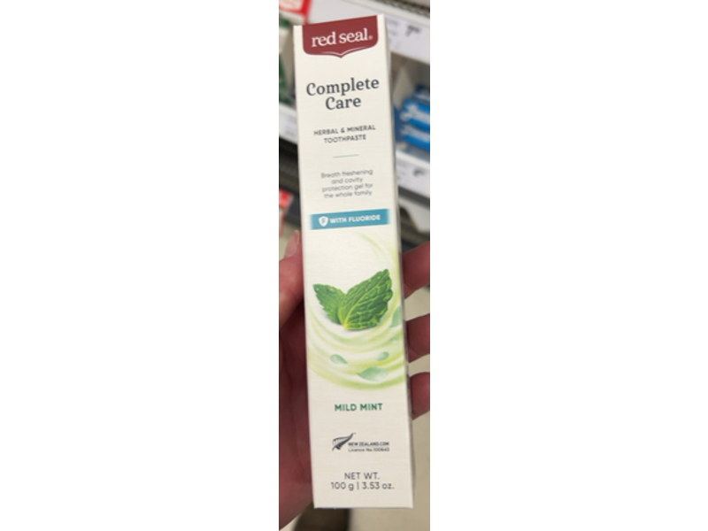 Red Seal Complete Care Herbal & Mineral Toothpaste, Mild Mint, 3.53 oz/100 g