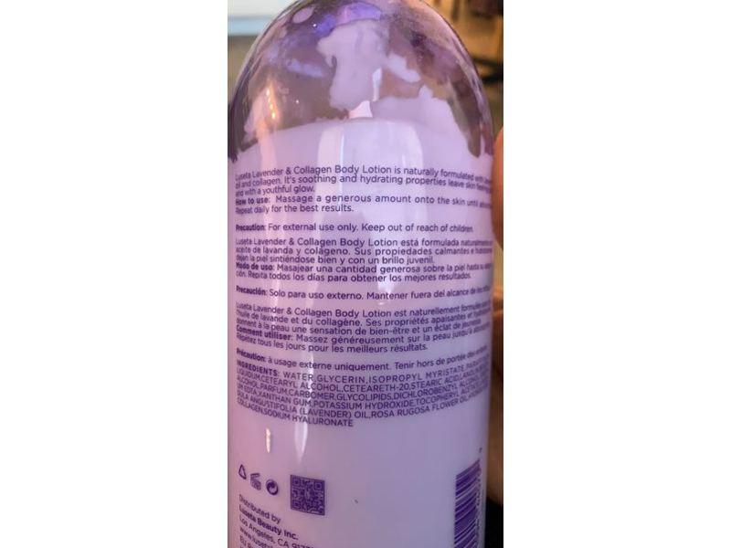 L Luseta Body Lotion, Lavender & Collagen, 33.8 fl oz/1 L