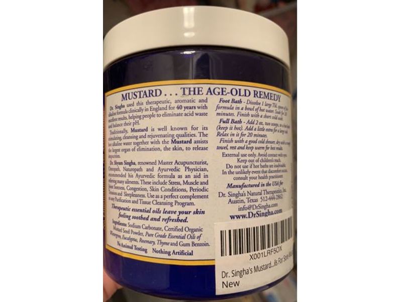 Dr. Singha's Mustard Bath, 16 oz/453 g