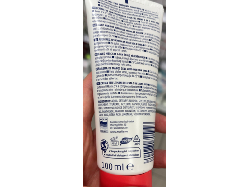 Aveo 2 In 1 Pflegende Handcreme, Mit Urea & Feuchtigkeitskomplex, 100 mL