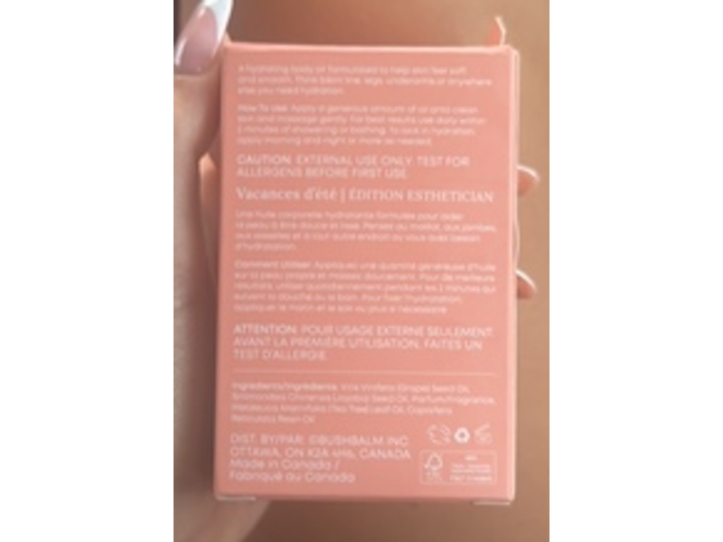 Bushbalm Ingrown Hair Oil, Watermelon Sugar, 30mL