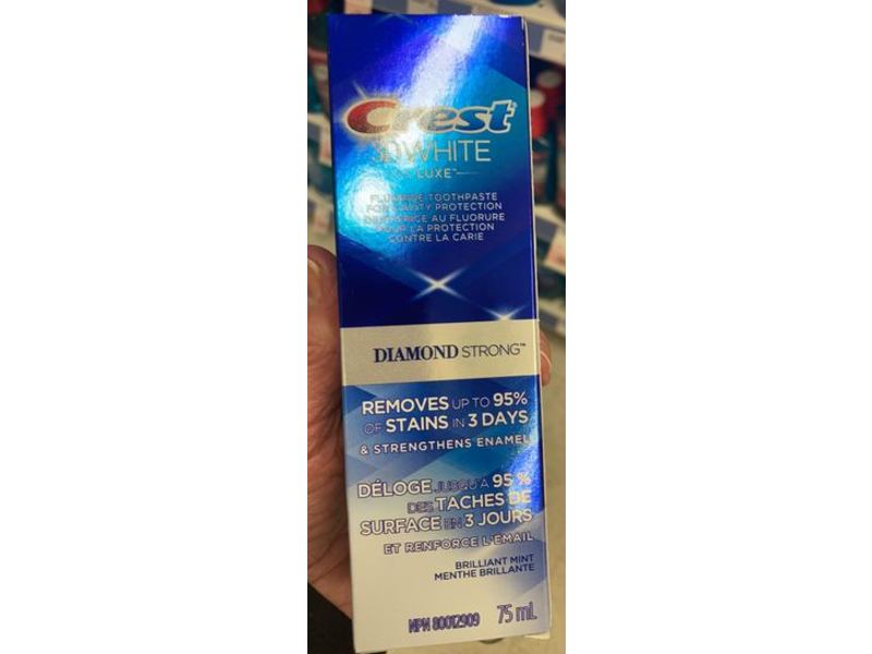 Crest 3D White Luxe Diamond Strong Toothpaste, 75 ml