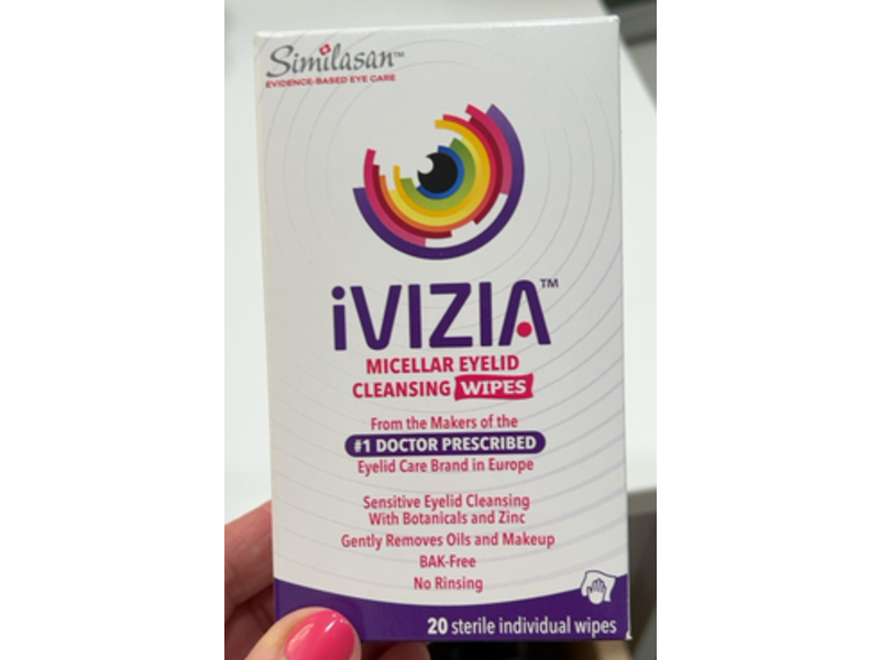 Similasan Ivizia Micellar Eyelid Cleansing Wipes, 20 Count