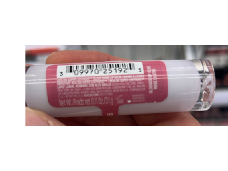 Revlon Super Lustrous Glass Shine Balm, 005 Glossed Up Rose, 0.11 oz/3.1 g