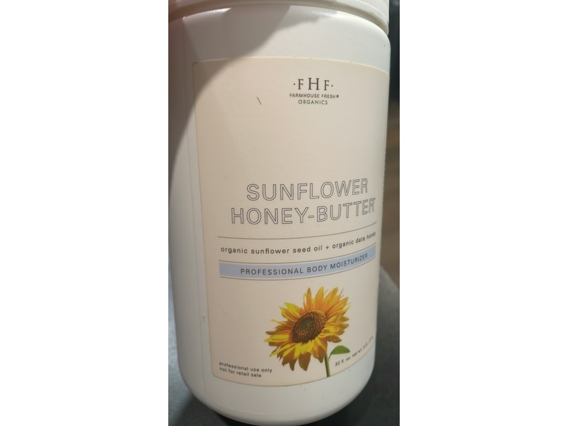 Farmhouse Fresh Organcis Professional Body Moisturizer, Sunflower Honey-Butter, 32 fl oz