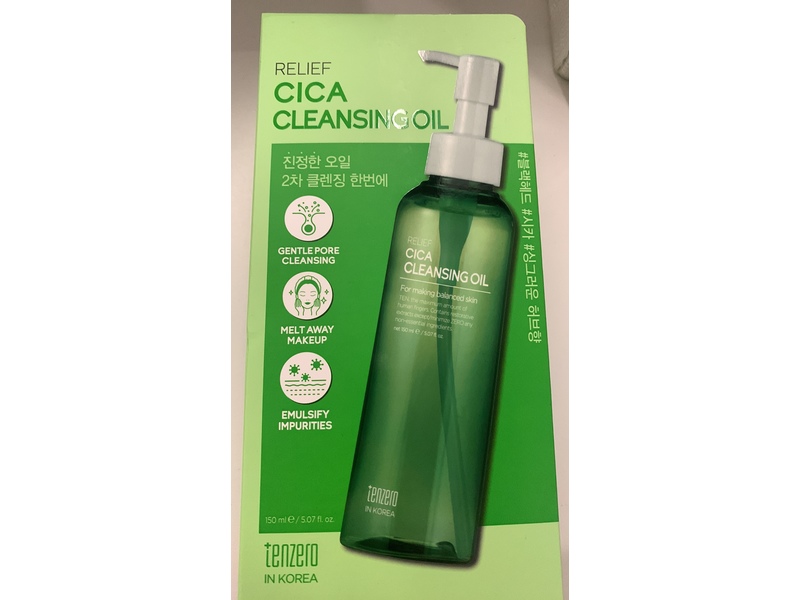 Tenzero Relief Cica Cleansing Oil, 5.07 fl oz/150 mL