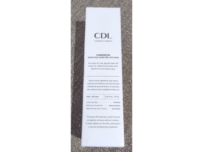 Candorlov White Egg-Glow Peel Off Mask, 2.36 fl oz/70 mL