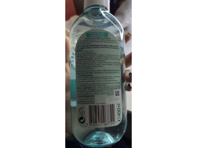 Garnier Skin Natural Pure Active Micellar Cleansing Water, 400 mL