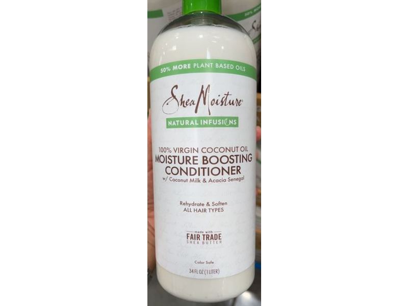 SheaMoisture Moisture Boosting Conditioner, Coconut Milk & Acacia Senegal, 34 fl oz/1 L