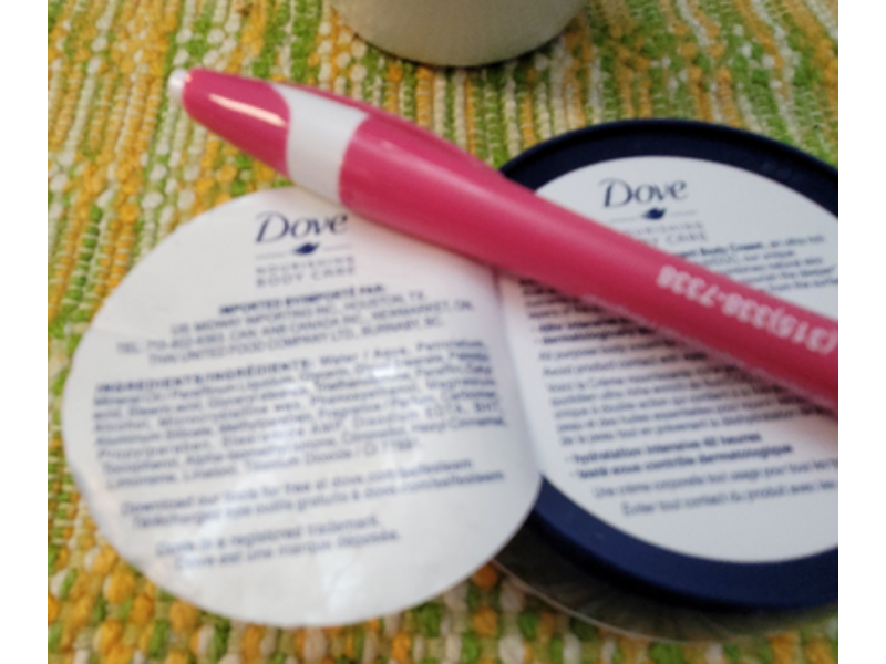 Dove Nourishing Body Cream, 2.53 fl oz/75 mL