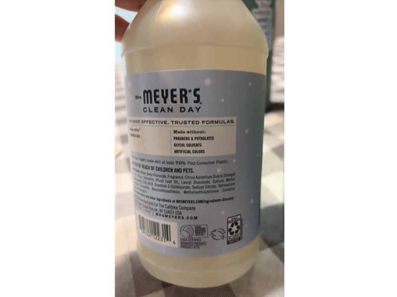 Mrs. Meyer's Clean Day Multi-Surface Everyday Cleaner, Snowdrop Scent, 24 fl oz/710 mL