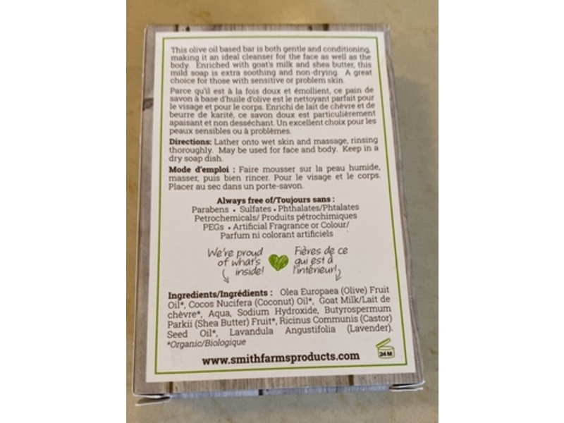 Smith Farms Goat's Milk Face & Body Soap, 3.5 oz/100 g