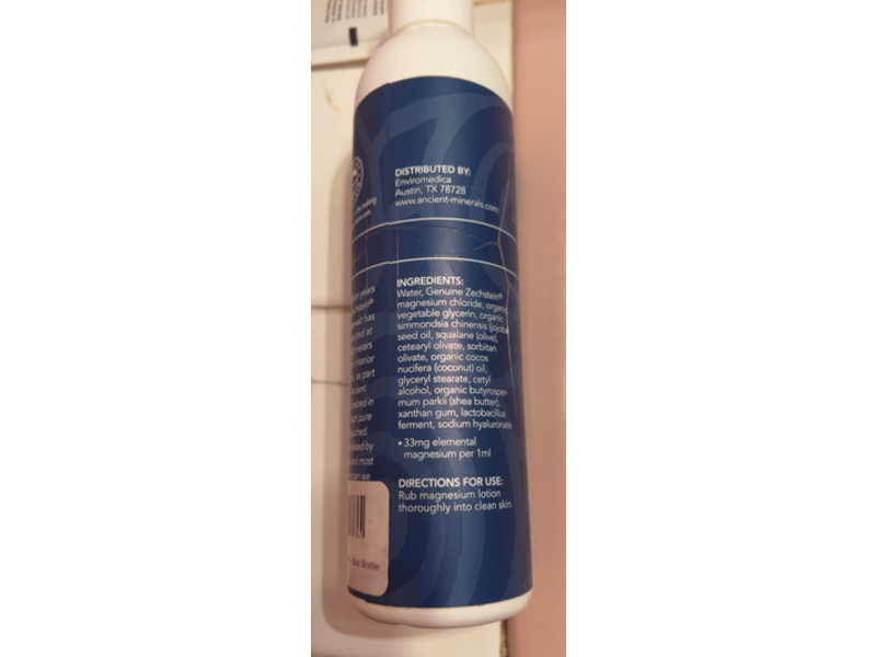 Ancient Minerals Magnesium Lotion, 8 fl oz/237 mL