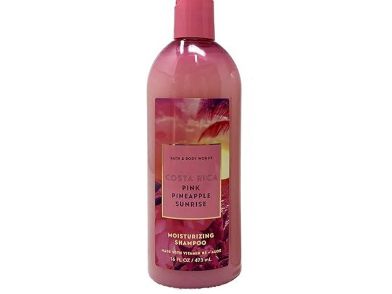 Bath & Body Works Costa Rica Moisturizing Shampoo, Pink Pineapple Sunrise, Vitamin B5 + Aloe, 16 fl oz/473 mL