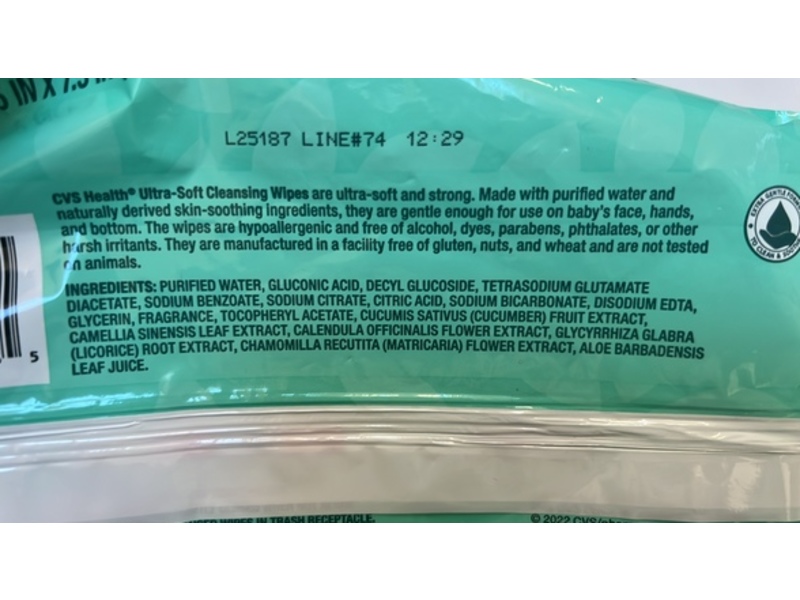 CVS Health Ultra-Soft Cleansing Wipes, Cucumber & Green Tea Scent, 64 Count