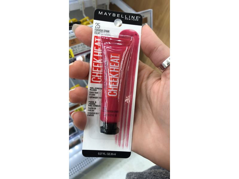 Maybelline Cheek Heat Sheer Gel-Cream Blush, Fuchsia Spark, 0.27 fl oz/8 mL