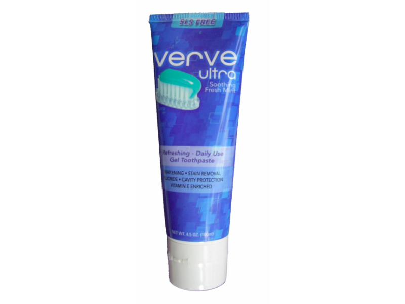 Verve Ultra Soft Daily Use Gel Toothpaste, Fresh Mint, 4.5 oz/100 mL, Pack Of 4