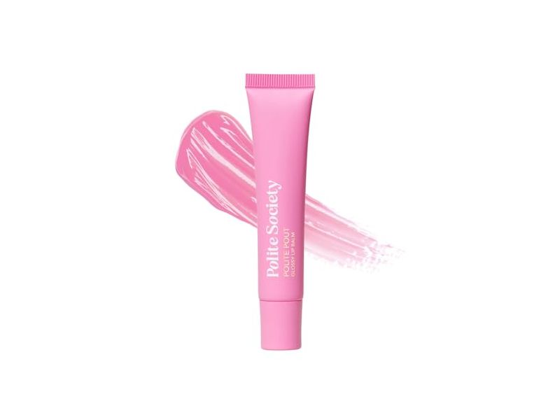 Polite Society Polite Pout Glossy Lip Balm, Pink Grapefruit, 0.5 oz/15 g