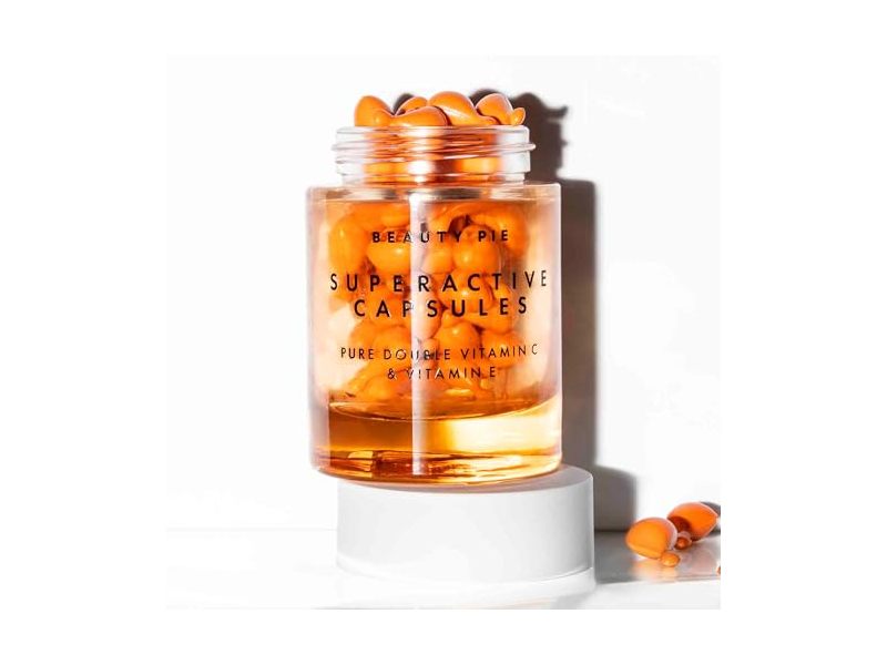 Beauty Pie Superactive Capsules Pure Double Vitamin C & Vitamin E Serum, 0.01 fl oz/0.3 mL, 60 Count