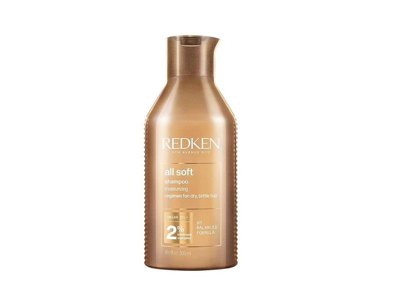 Redken All Soft Moisturizing Shampoo, Argan Oil + 2% Moisture Complex, 10.1 fl oz/300 mL