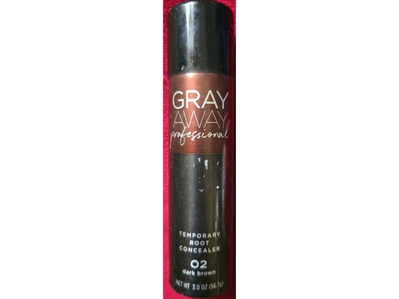 Gray Away Professional Temporary Root Concealer Touchup Spray, 02 Dark Brown, 2 oz/56.7 g