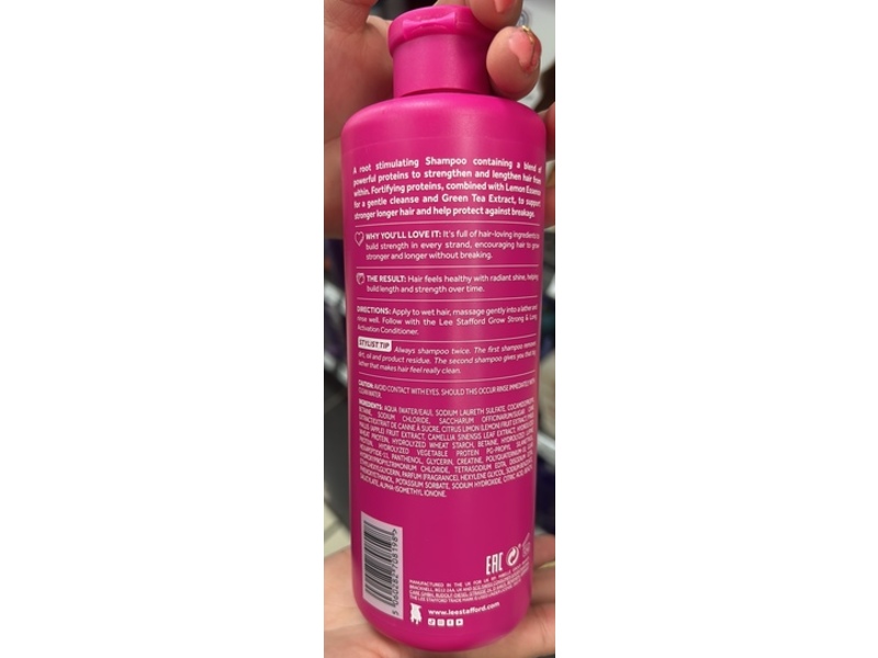 Lee Stafford Grow Strong & Long Activation Shampoo, 16.9 fl oz/500 mL