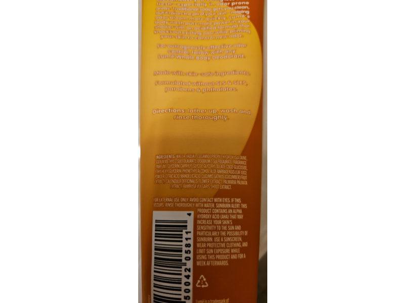 Lume Acidified Body Wash, Toasted Coconut, 8.5 fl oz/250 mL