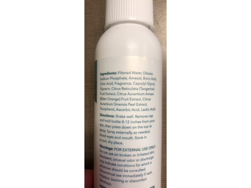 PH-D Feminine Health Boric Acid Body Fresh Spray, Rose Vanilla, 3 fl oz/88.72 mL