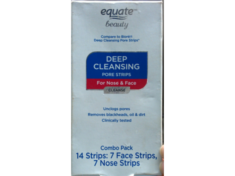 Equate Beauty Deep Cleansing Pore Strips For Nose & Face, 14 Strips
