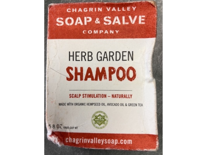 Chagrin Valley Soap & Salve Natural Shampoo Bar, Herb Garden Lavender & Rosemary, 5.6 oz/159 g